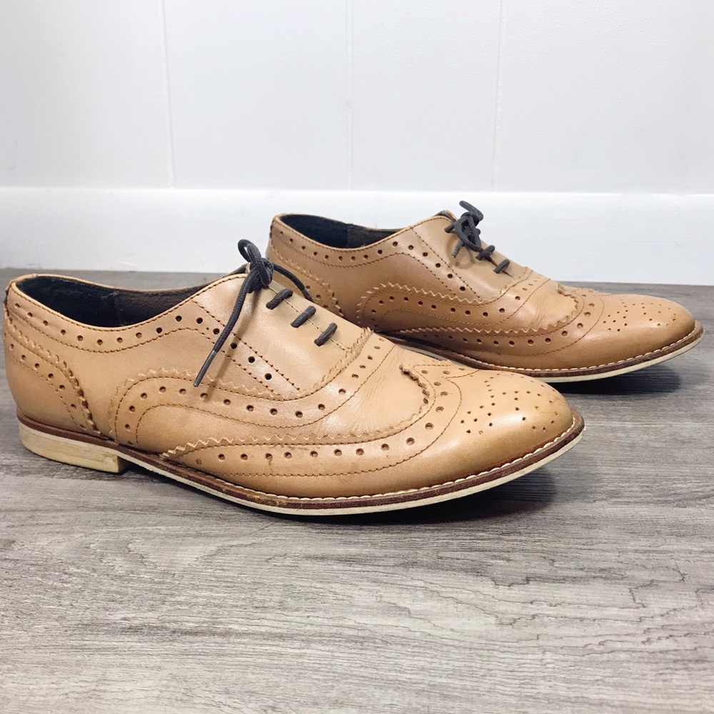 ❌SOLD❌ ASOS Leather Wingtip Brogue Oxfords - Picture 1 of 10